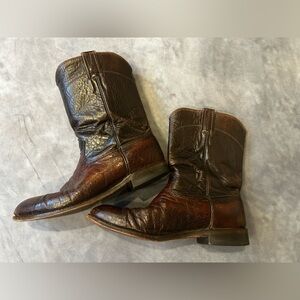 Vintage Neolite Larry Mahan Dark Brown Western Leather Boots